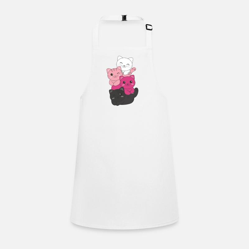 transfem Flag Pride LGBTQ mignon cat pile Tablier Enfant