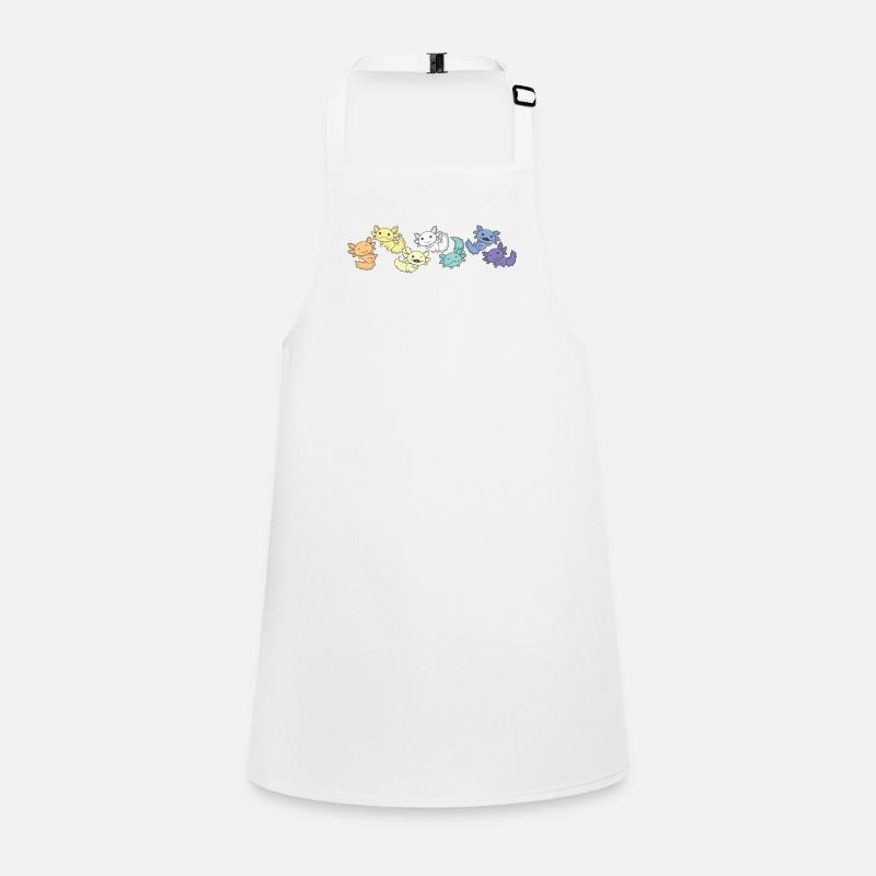 Genderfaun Drapeau Pride LGBTQ Axolotl Tablier Enfant