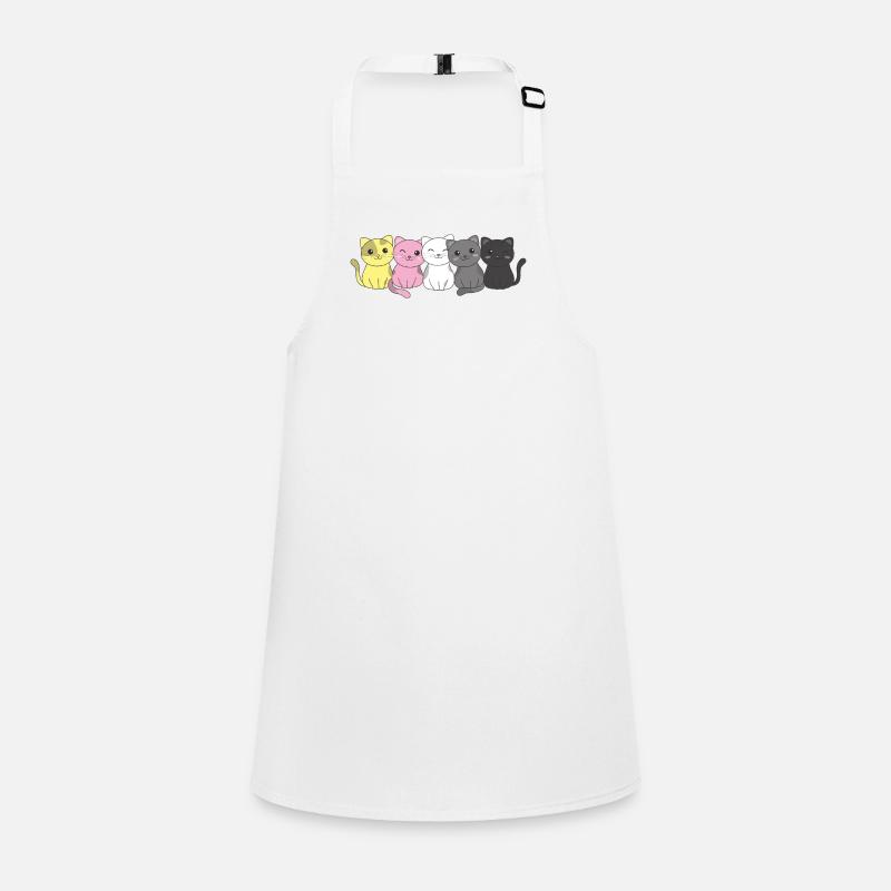 queerplatonic flag pride LGBTQ mignon cat pile Tablier Enfant