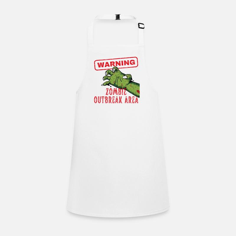 Warning Zombie Outbreak Area Brain Eater Children's Apron