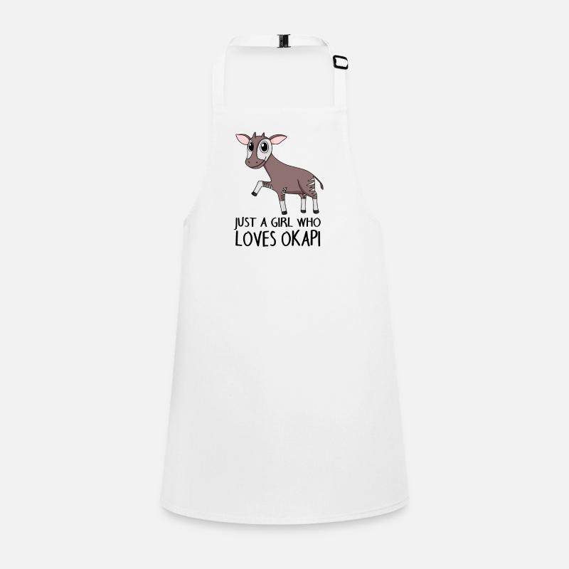 Okapi Girl Saying Children's Apron