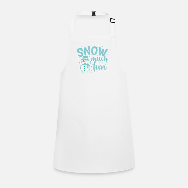 Snow much fun winter season tobogganing Children's Apron