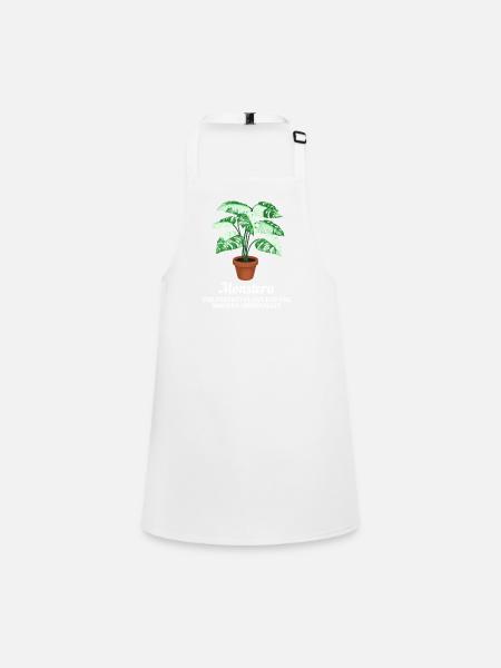 Monstera Modern Minimalist - Tablier Enfant - blanc - Devant