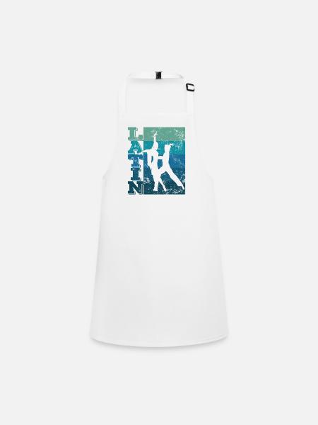 Latin Dance Couple Retro Dancers - Children's Apron - white - Front