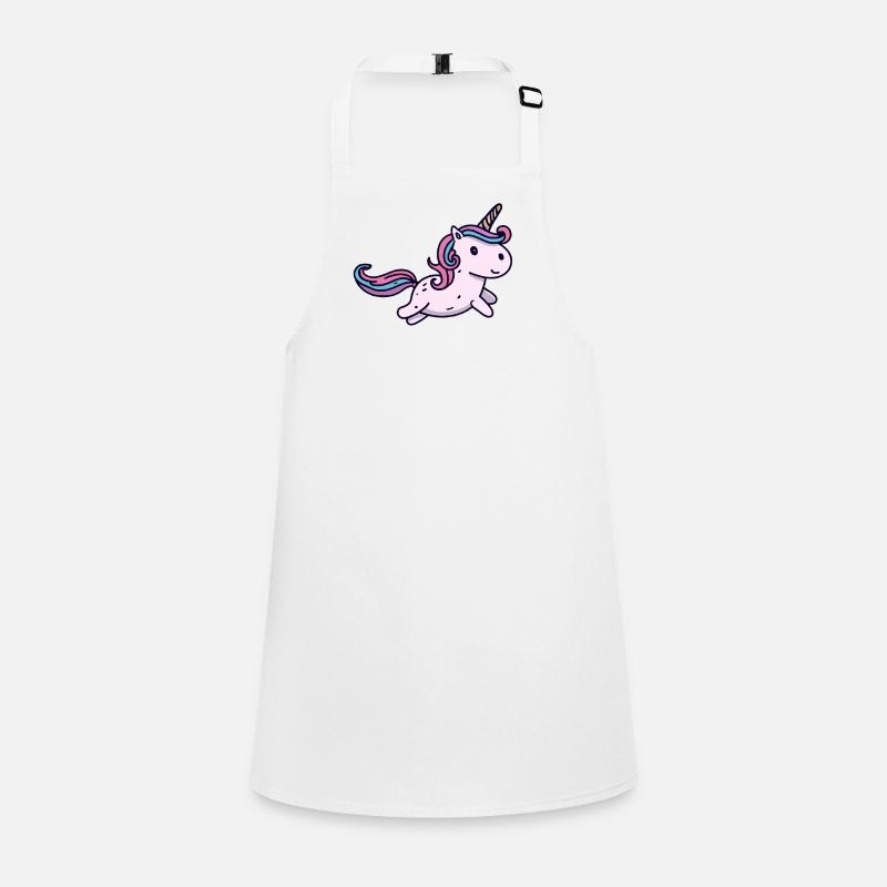 Süßes Kawaii Einhorn Springt Schürze für Kinder
