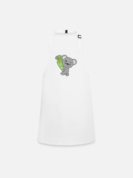 bye bye kindergarten hello school mouse - Children's Apron - white - Front