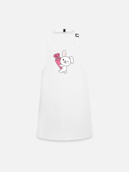 bye bye kindergarten hello school rabbit - Children's Apron - white - Front