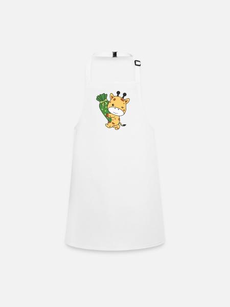 bye bye kindergarten hello school giraffe - Children's Apron - white - Front
