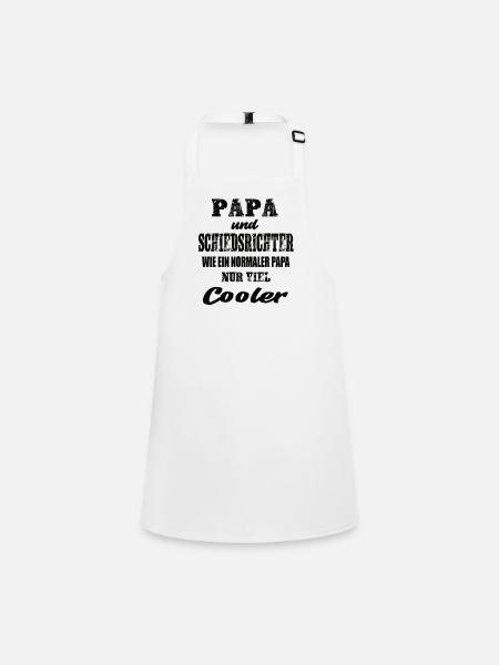 Papa und Schiedsrichter - Schürze für Kinder - Weiß - Vorne