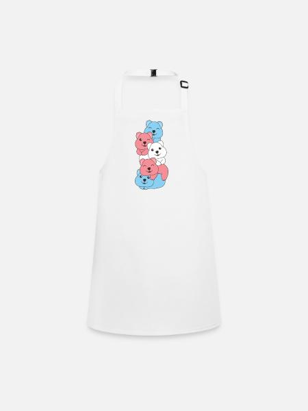 Transgender Flag Pride LGBTQ Cute Quokka Stack - Tablier Enfant - blanc - Devant