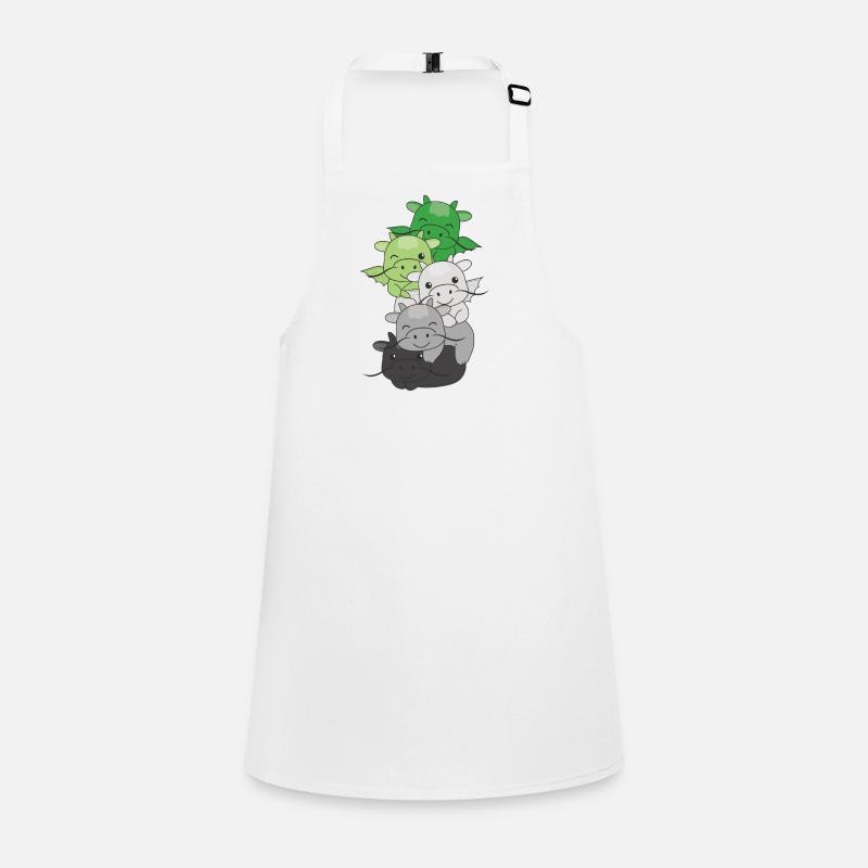 Aromantik Flag Pride LGBTQ Cute Dragon Stack Children's Apron