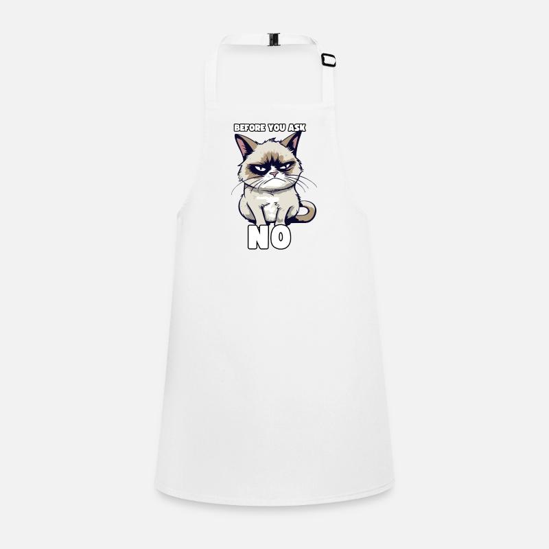 Grump Cat - Before You Ask No - Cynical Saying Children's Apron