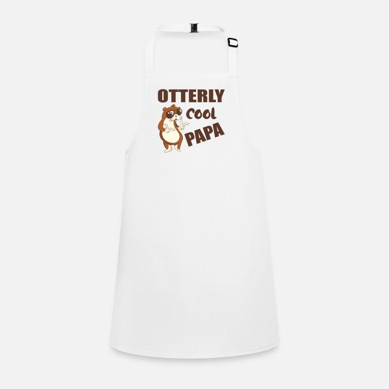 Otterly cool papa funny fathers Day gift Schürze für Kinder