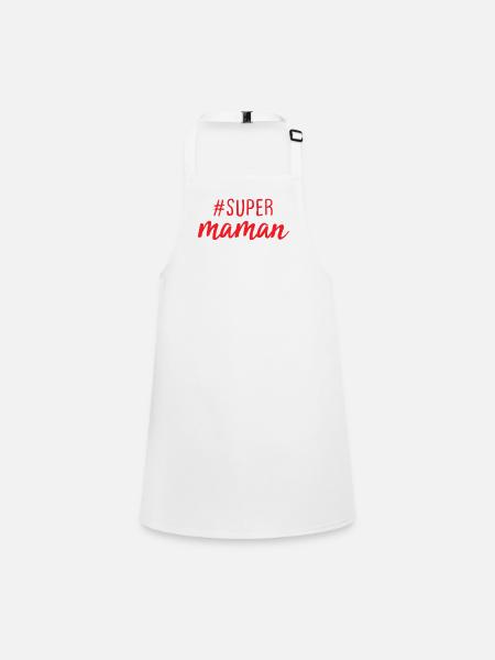 supermama - Tablier Enfant - blanc - Devant