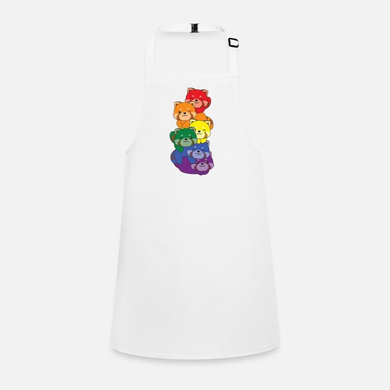 Rainbow Flag Pride LGBTQ Cute Red Panda Children's Apron