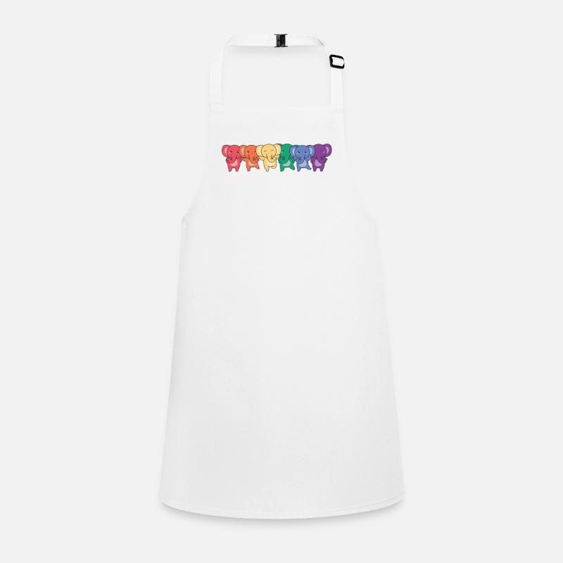 Rainbow Elephant Flag Pride LGBTQ Cute Elephant Children's Apron