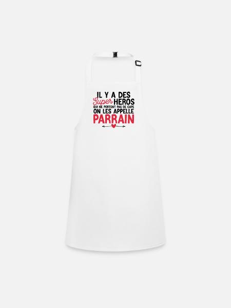 Super-héros sans cape : Les Parrains - Tablier Enfant - blanc - Devant