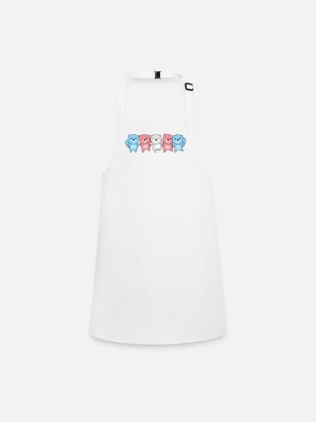 Transgender Flag Pride LGBTQ mignon castor - Tablier Enfant - blanc - Devant