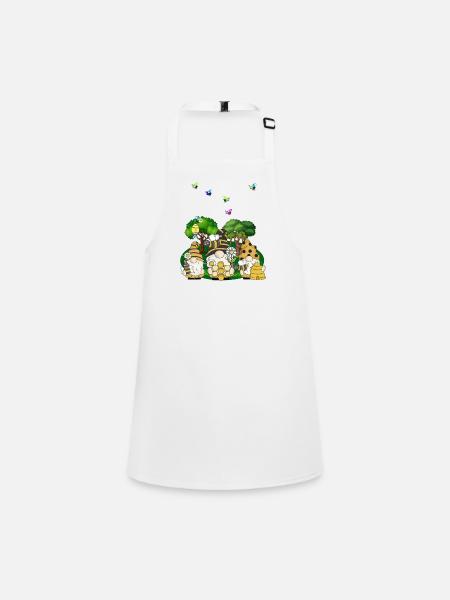 Bee Colony Honeycomb Garden - Children's Apron - white - Front