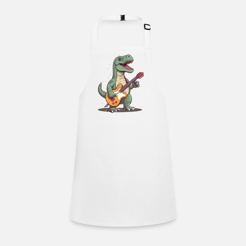 Dinosaur with guitar for musicians Children's Apron