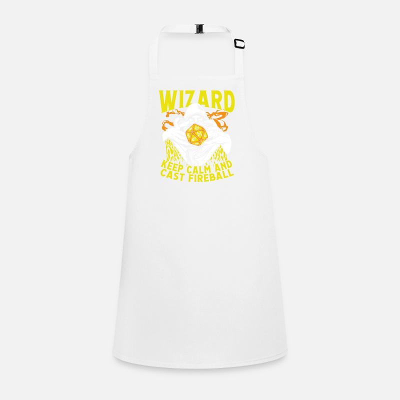 Wizard casts fireball Children's Apron