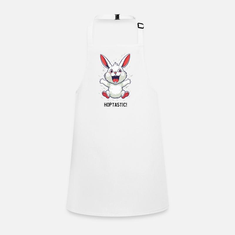 Fantastique bande dessinée blanche Hoppel Rabbit Tablier Enfant