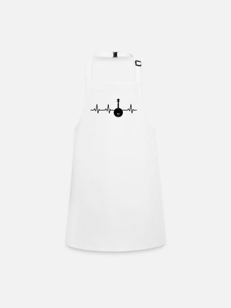 Banjo Heart palpitations - Children's Apron - white - Front