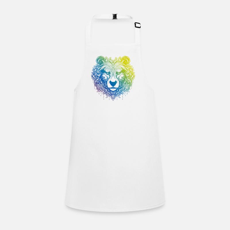 Bär Grizzly Mandala Boho Schürze für Kinder