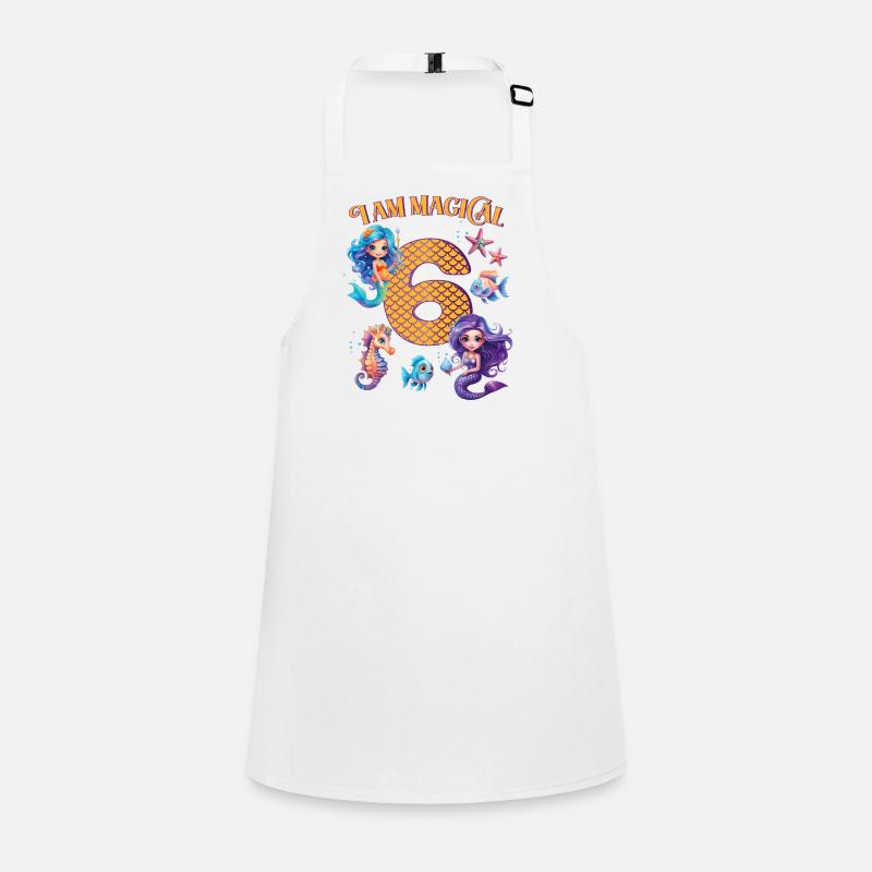 Mermaid Anniversaire 6 ans Tablier Enfant