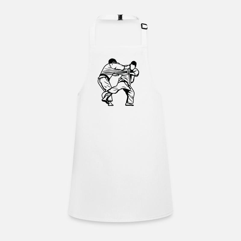 Judo Fighter Drawing Children's Apron