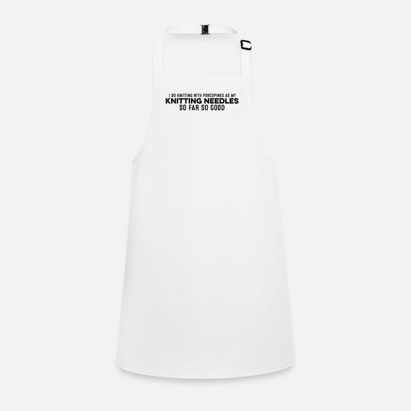 Je fais du tricot avec des porcs-épics comme plaisir de tricot Tablier Enfant