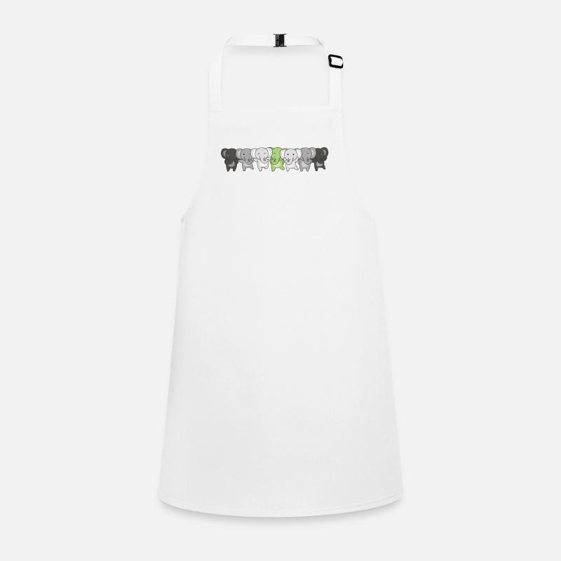 Agender Flag Pride LGBTQ Cute Elephant Children's Apron