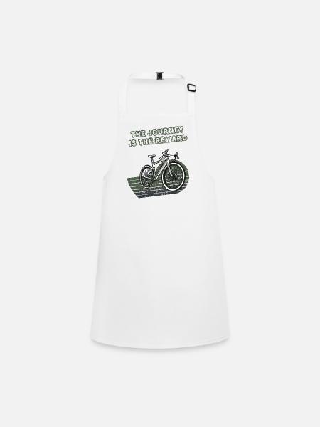 Le voyage est la récompense - Gravel Bike - Tablier Enfant - blanc - Devant