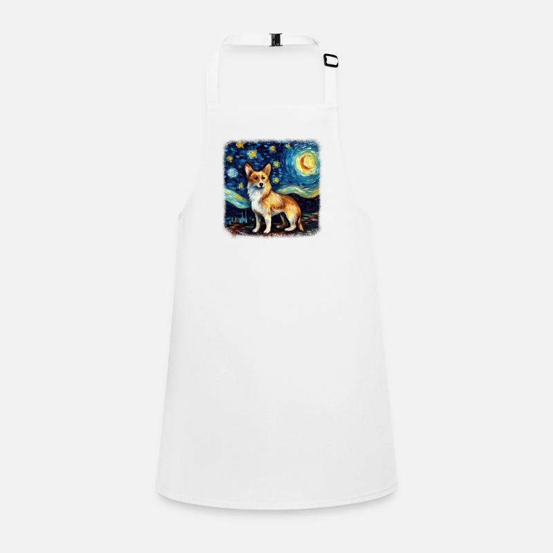 Welsh Corgi Van gogh starry night Children's Apron