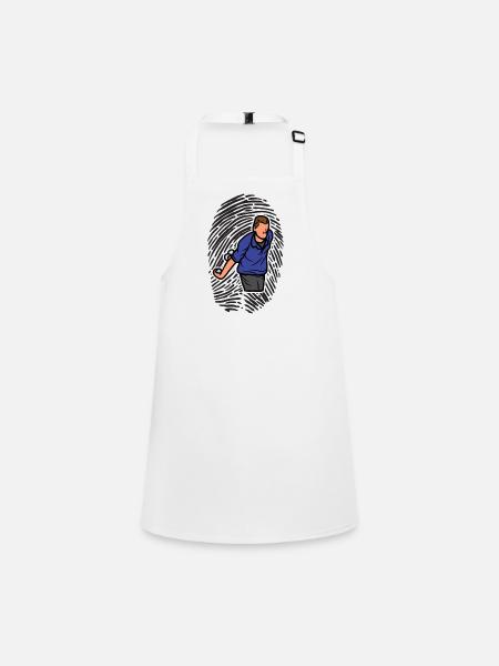 DNA Boule Fingerprint Bouler Boule Boules - Tablier Enfant - blanc - Devant