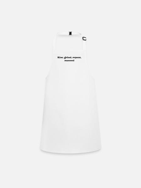 Fitness - Rise, grind, repeat, succeed - Children's Apron - white - Front