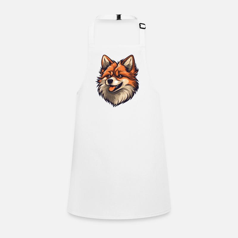 Pomeranian Hund Kopf Schürze für Kinder