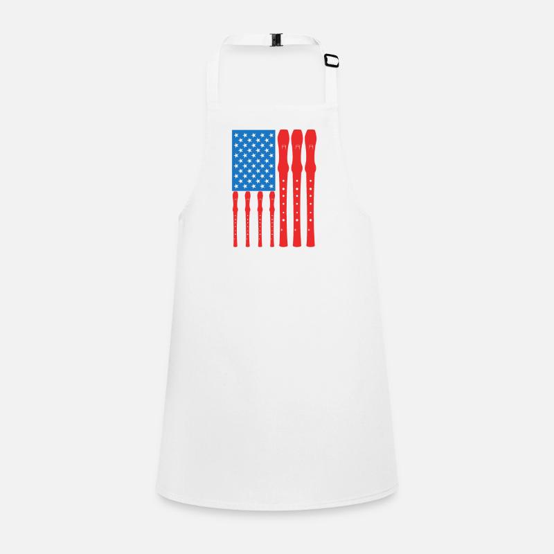 Patriotic U.S. flute player Children's Apron