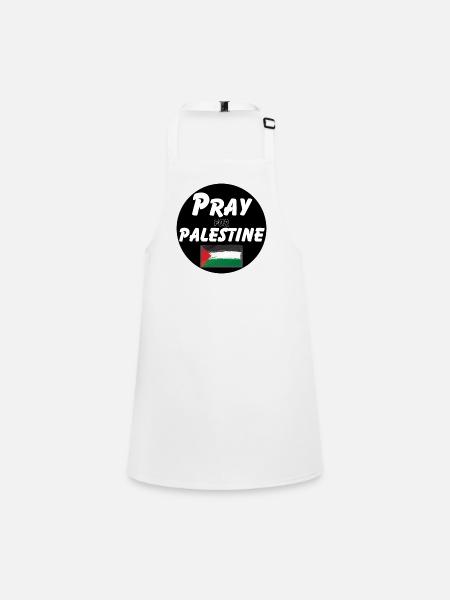 Priez pour les Palestiniens | Priez pour la Palestine - Tablier Enfant - blanc - Devant