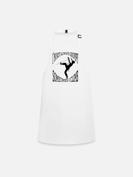 Climber Mountain Climbing Climbing Mountaineering Mountain - Children's Apron - white - Front