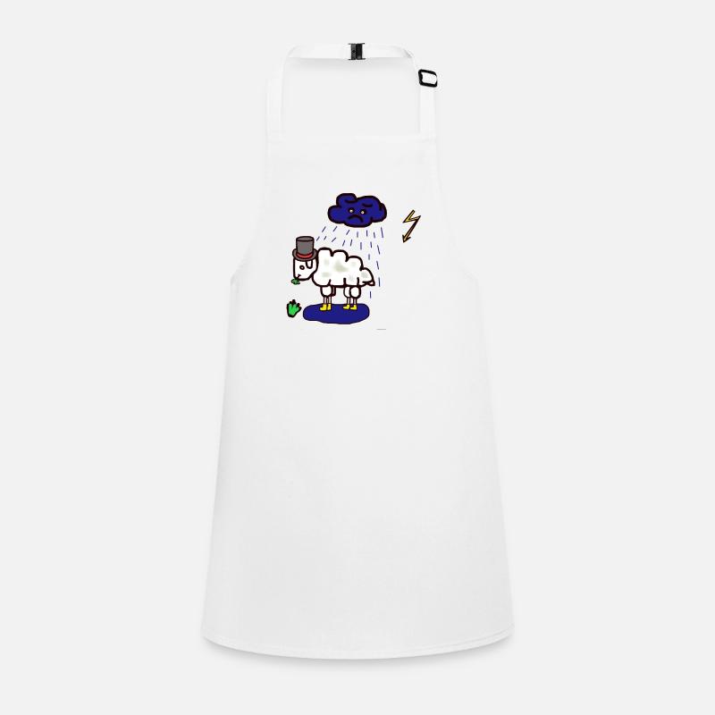 Bad weather: sheep, rain cloud, rain, mutton Children's Apron