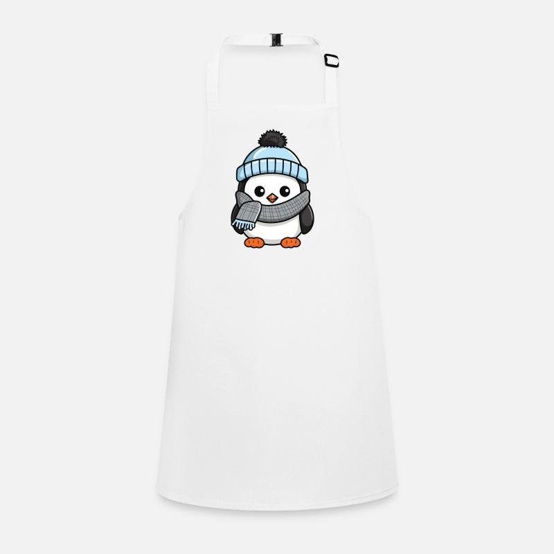 Pingouin Hiver Bande Dessinée Mignon Tablier Enfant