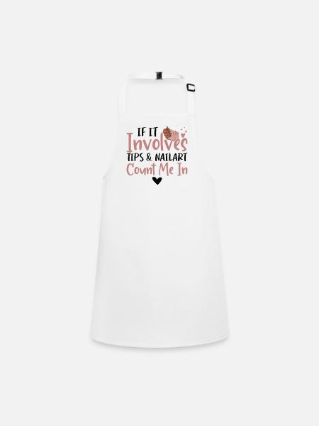 When it comes to tips nail art - Children's Apron - white - Front
