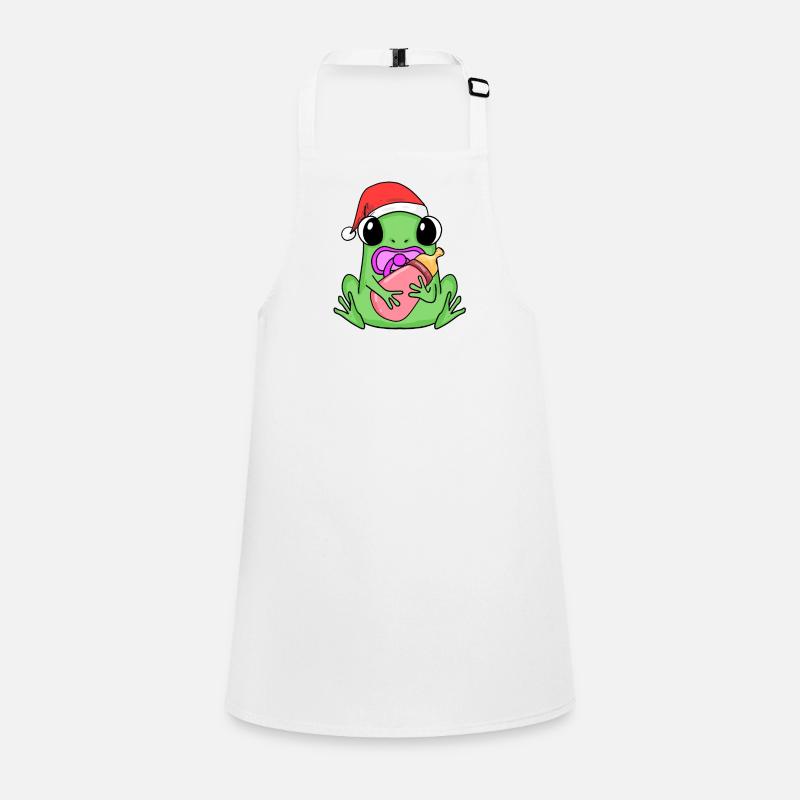 Frog Baby Christmas Children's Apron