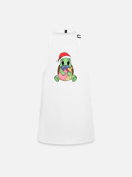 Tortue bébé Noël - Tablier Enfant - blanc - Devant