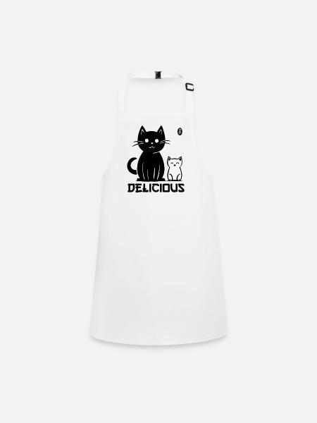 Tasty Cute Cats - Children's Apron - white - Front