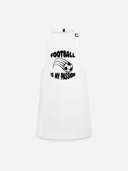 Fußballmannschaft Fußballdesign Fußballspieler - Schürze für Kinder - Weiß - Vorne