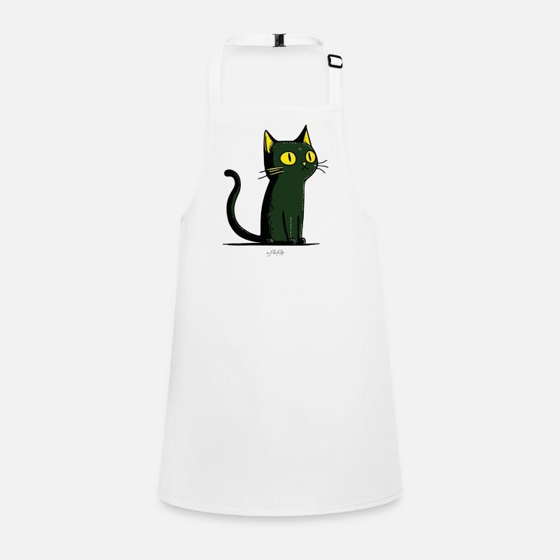 Chat de dessin animé vert Tablier Enfant
