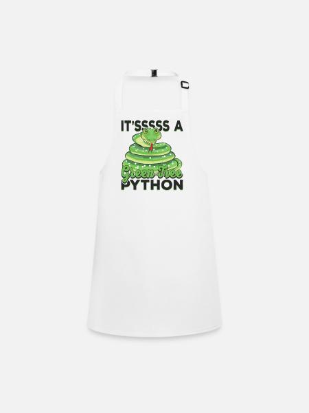c’est un python arborescent vert - Tablier Enfant - blanc - Devant
