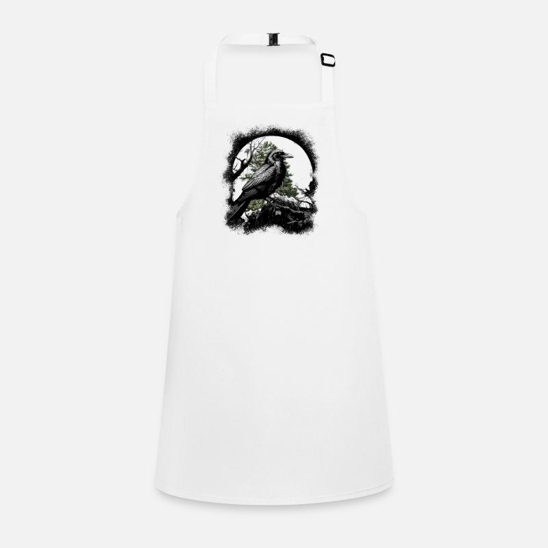 Magical Raven Crow Bird Dark Horror Birds Children's Apron